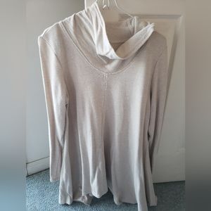 Beige cowl neck sweater